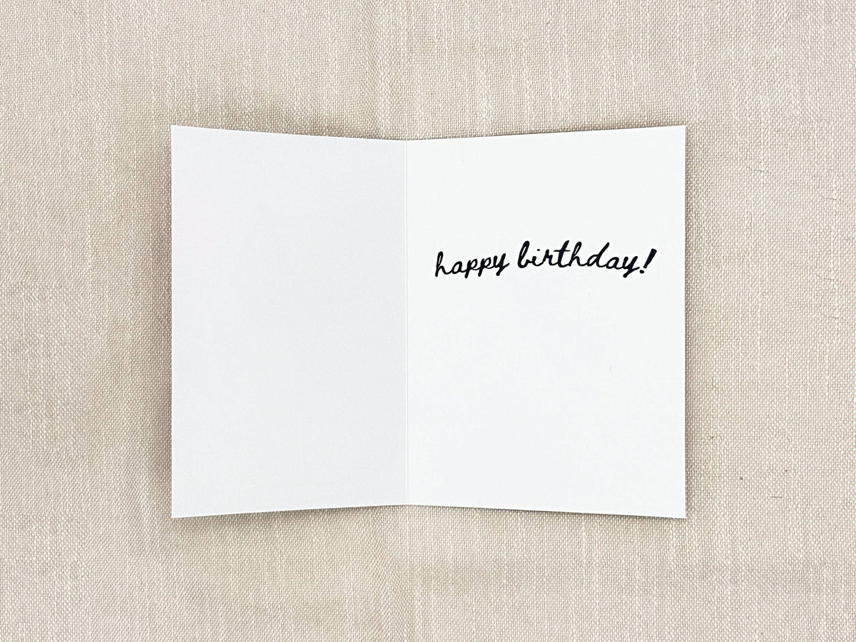 Wine birthday card by Miss Hairbrush – inside