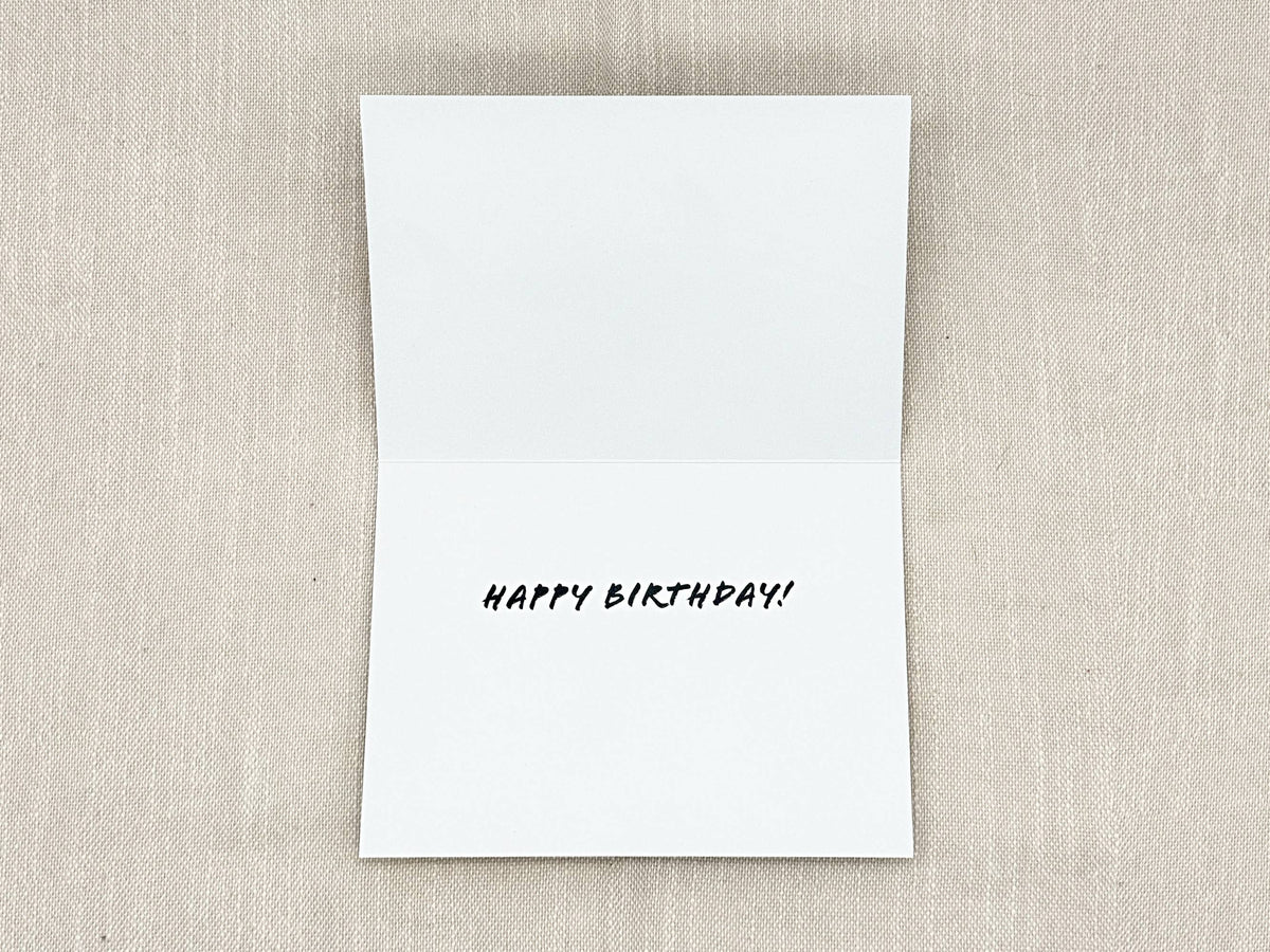T-Rex birthday card by Miss Hairbrush – inside