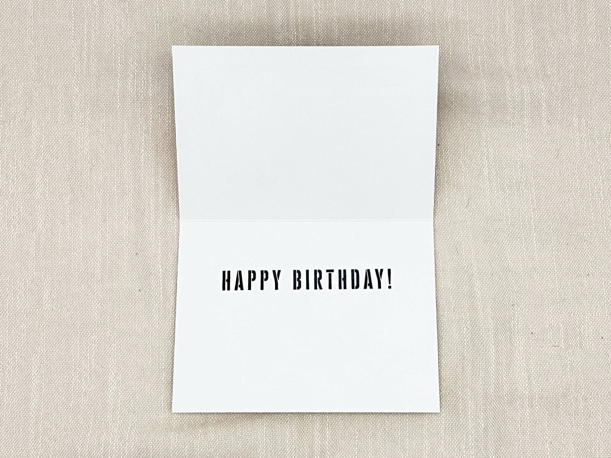 Excavator birthday card by Miss Hairbrush – inside