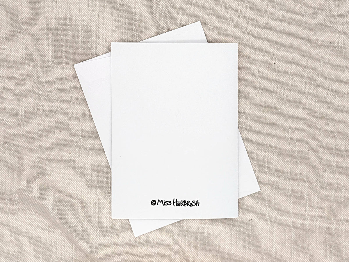 Baseball birthday card by Miss Hairbrush – envelope