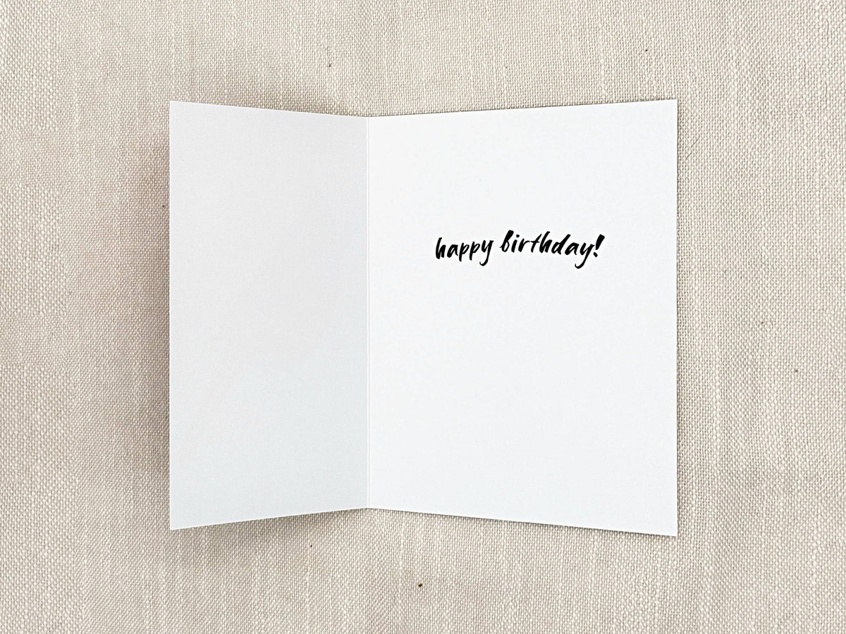 Red Cardinal birthday card by Miss Hairbrush – inside