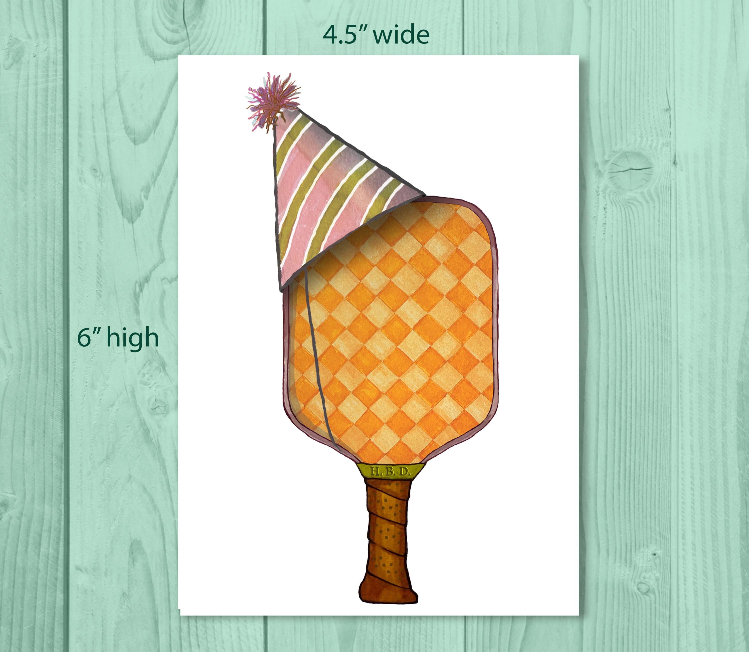 Pickleball Birthday Card, Pickleball Lover Gift, Pickleball Player Card, Pickleball Girl Gift, Funny Sports Birthday Card, Paddle Card