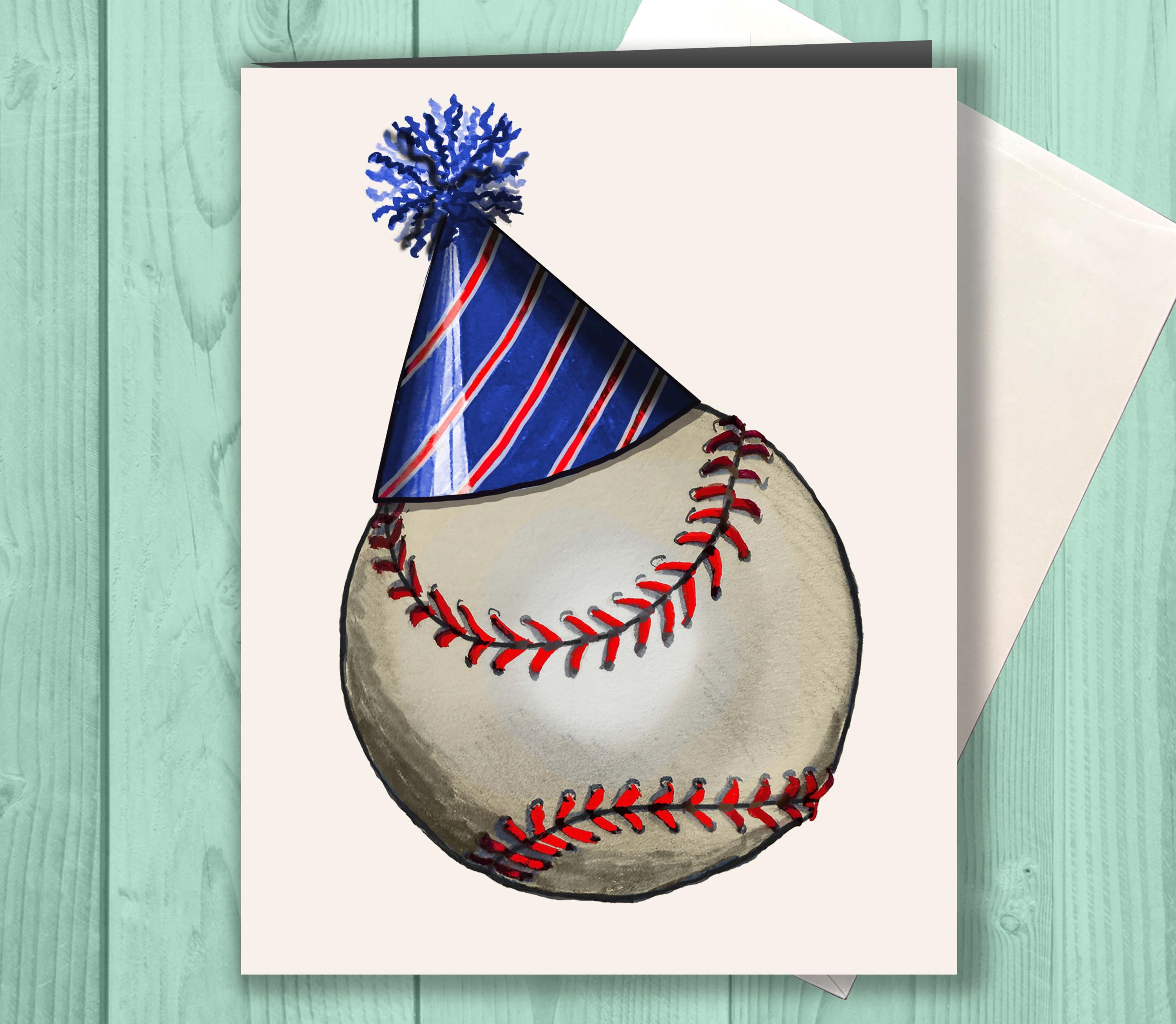 Baseball Birthday Card, Baseball Lover Gift, Baseball Player Card, Sports Birthday Card, Baseball Fan Card, Fun Birthday Greeting Card