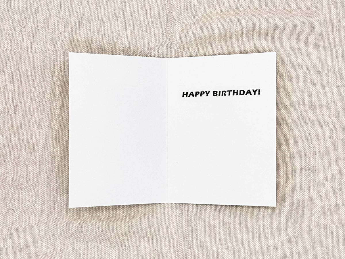 Soccer birthday card by Miss Hairbrush – inside