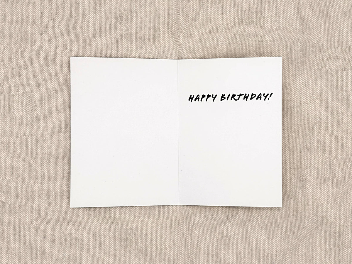 Football birthday card by Miss Hairbrush – inside
