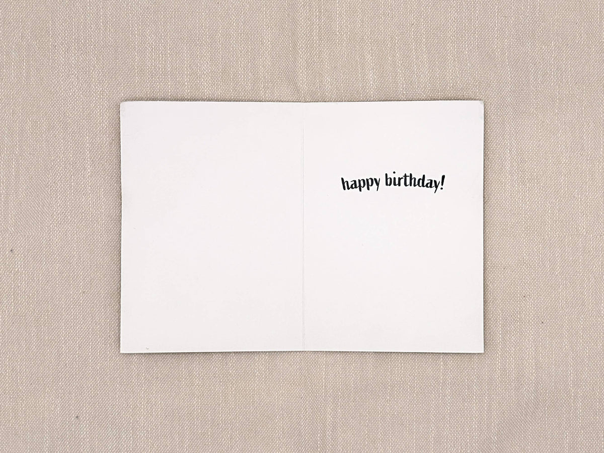 Orange Cat birthday card by Miss Hairbrush – inside