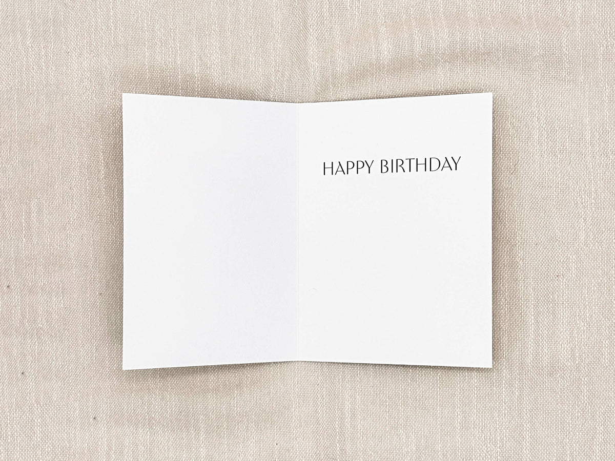 Coffee birthday card by Miss Hairbrush – inside