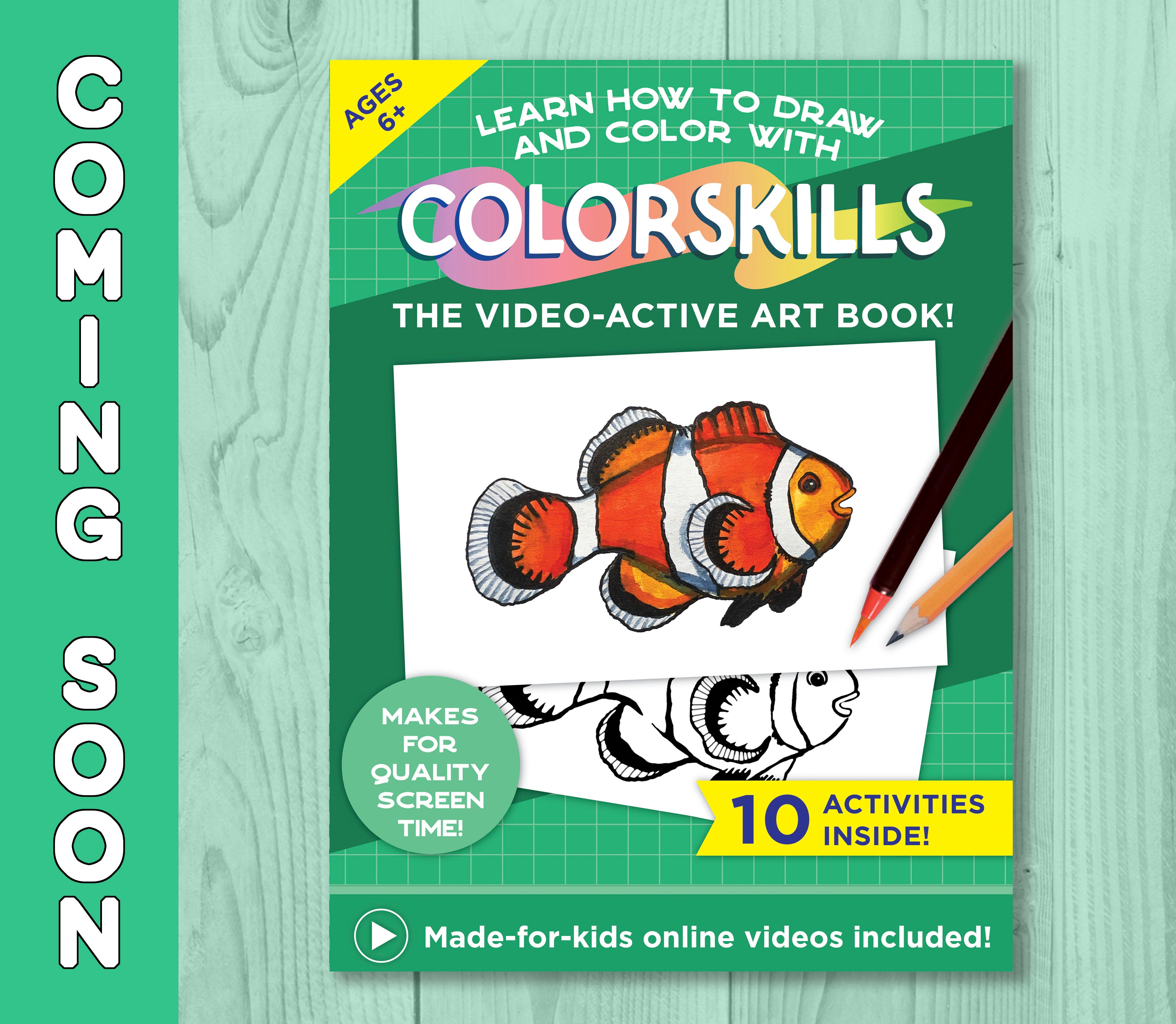 Art Book for Kids with Tutorial Videos - Art Activity - Educational Gift - Quality Screen Time (UNDER THE SEA COVER)