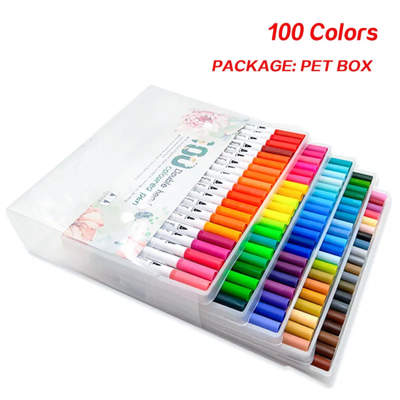 Dual Tip Watercolor Brush Pens