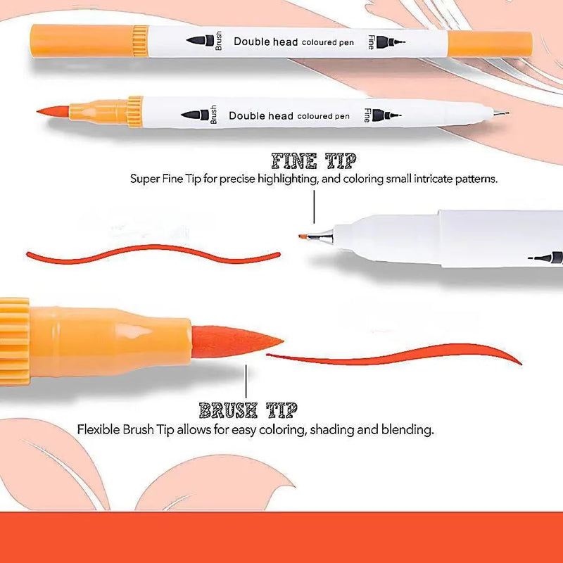 Dual Tip Watercolor Brush Pens