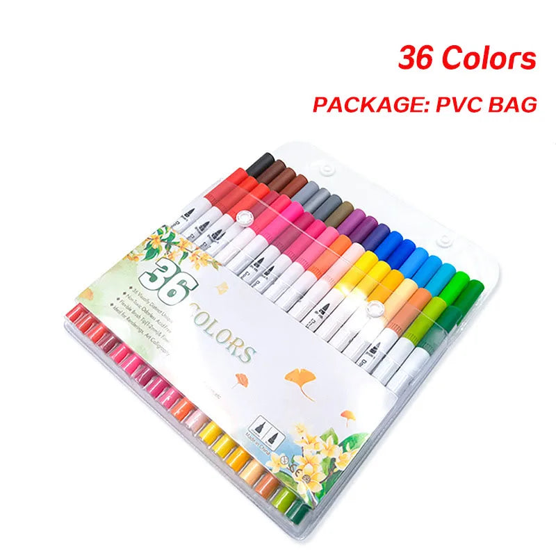 Dual Tip Watercolor Brush Pens