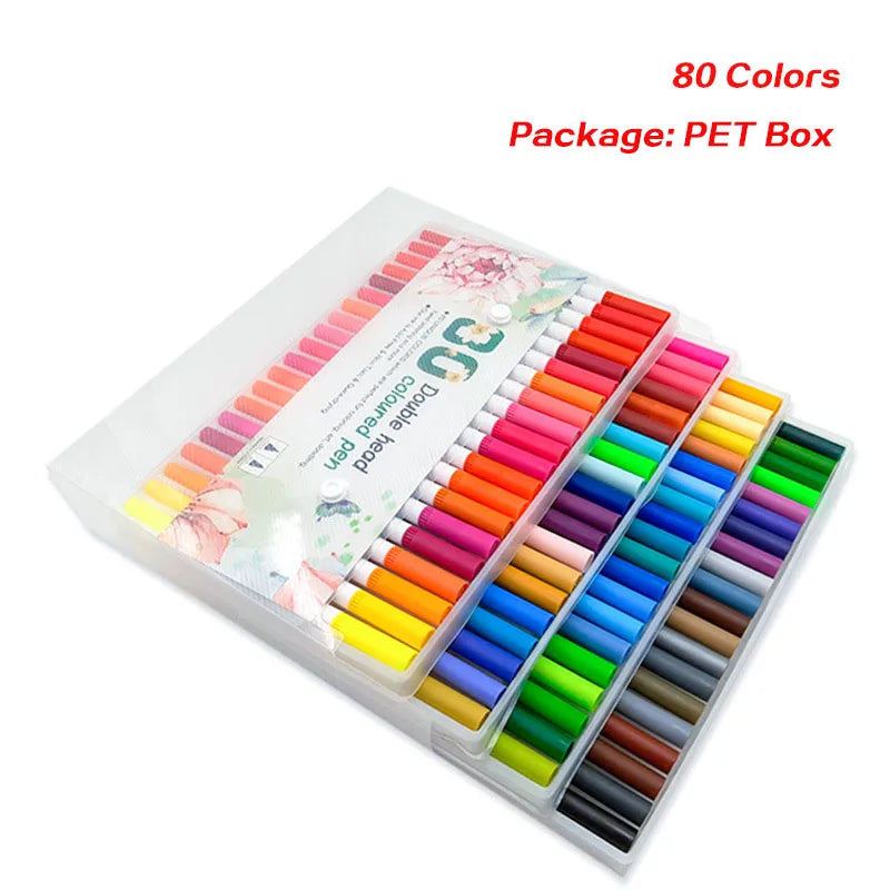 Dual Tip Watercolor Brush Pens