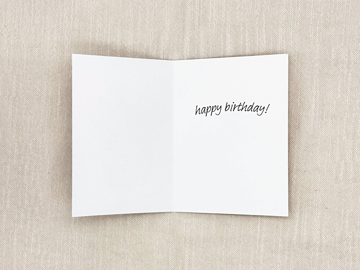 Houseplant birthday card by Miss Hairbrush – inside