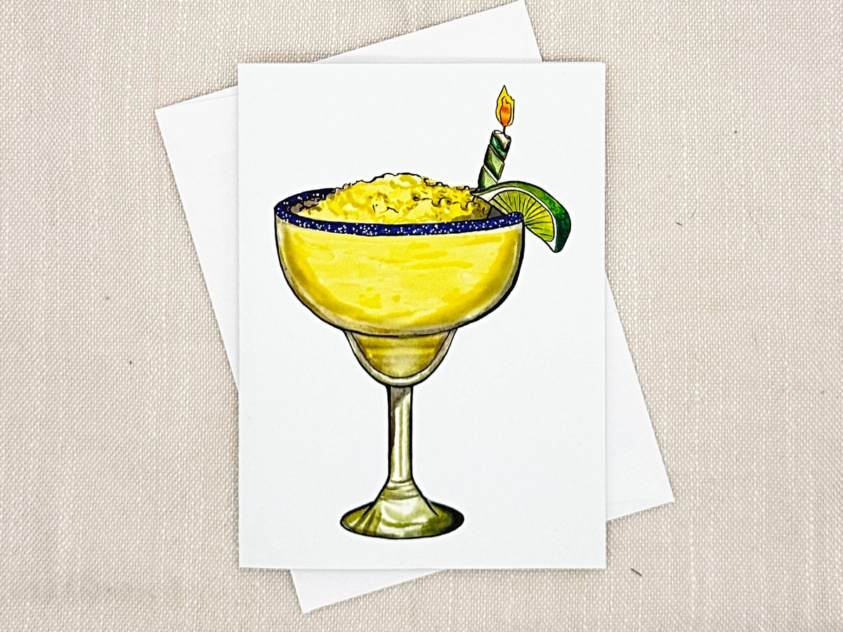 Margarita birthday card by Miss Hairbrush – front