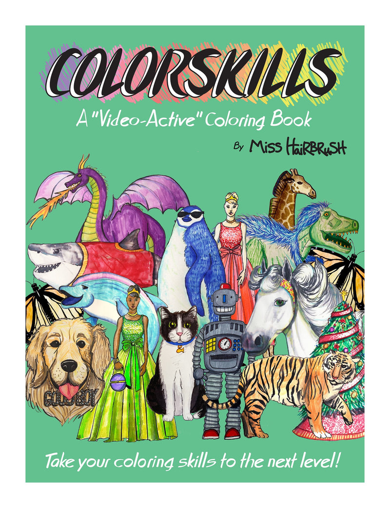 Kids Animal Coloring Book - Free Shipping - Tutorial Videos - Fun Art Activity for Children - Birthday Present - Christmas Gift - Education