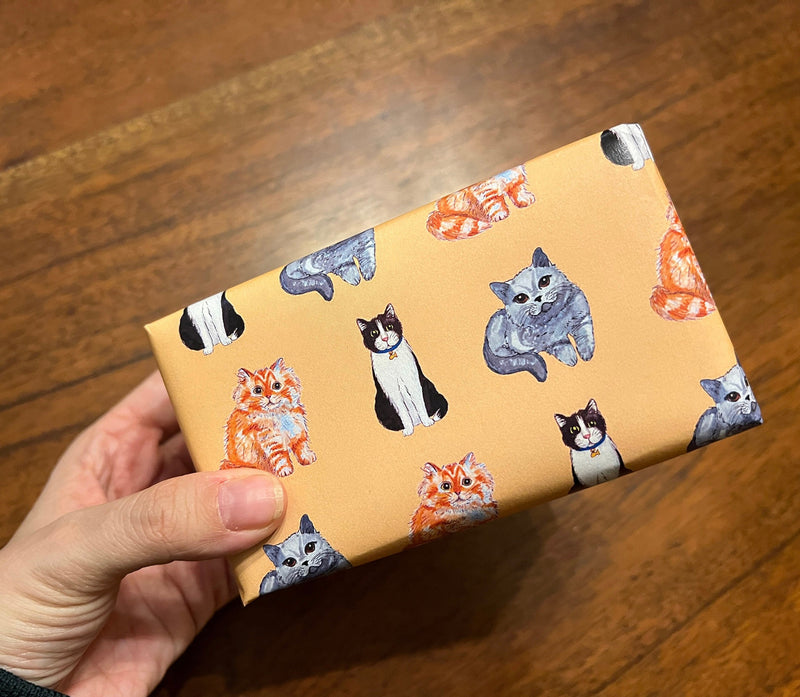 Cute Printable Cat Wrapping Paper - Cat Gift Paper - 11'' X 17''