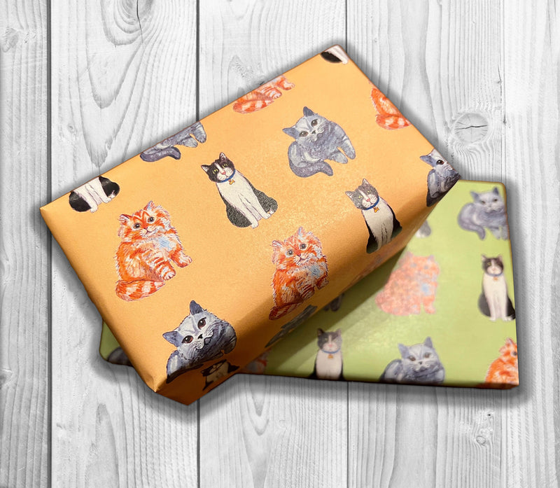 8.5'' X 11'' Printable Cat Wrapping Paper - Cat Gift Paper