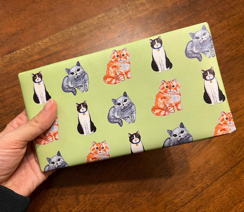 Cute Printable Cat Wrapping Paper - Cat Gift Paper - 11'' X 17''