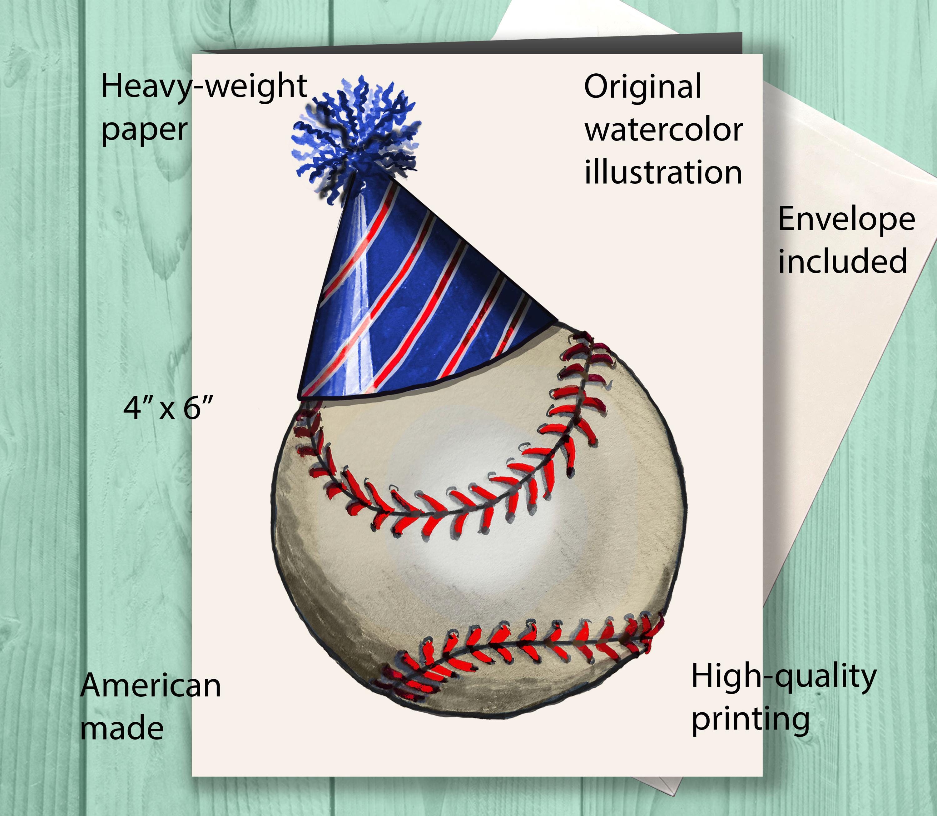 Baseball Birthday Card, Baseball Lover Gift, Baseball Player Card, Sports Birthday Card, Baseball Fan Card, Fun Birthday Greeting Card