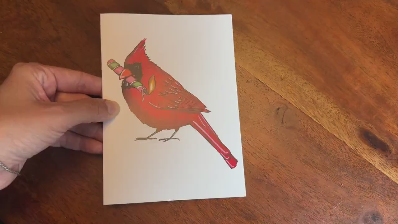 Cardinal Birthday Card, Red Cardinal Gift, Bird Lover Birthday Card, Mom Birthday Card, Grandma Birthday Card, Nature Lover Gift