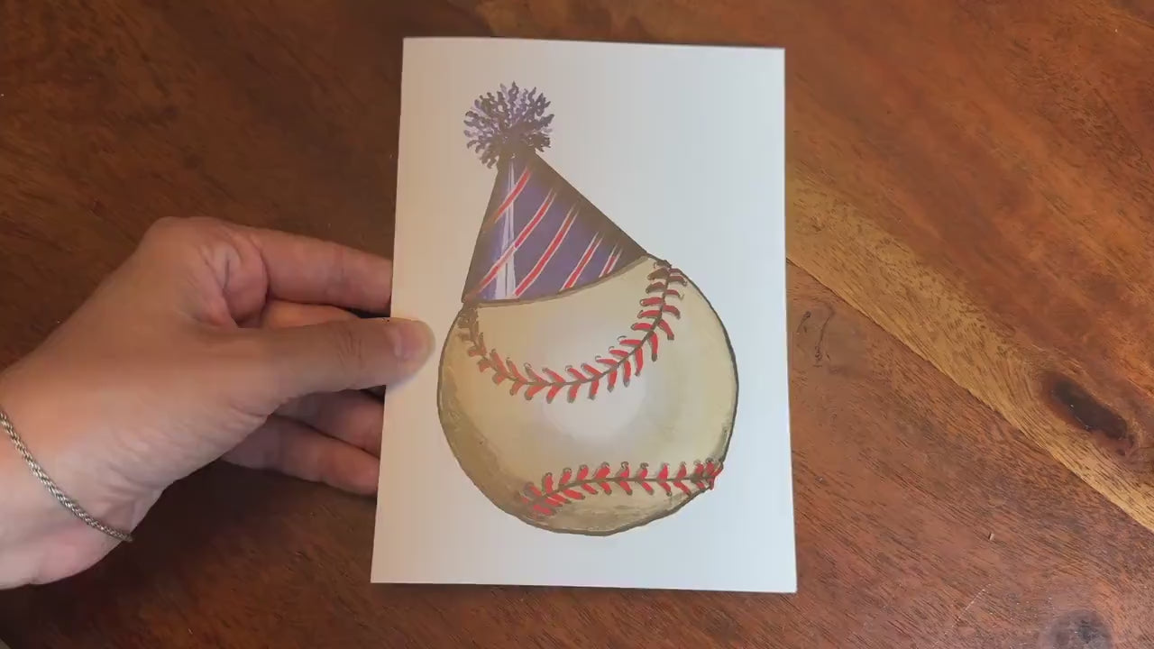 Baseball Birthday Card, Baseball Lover Gift, Baseball Player Card, Sports Birthday Card, Baseball Fan Card, Fun Birthday Greeting Card