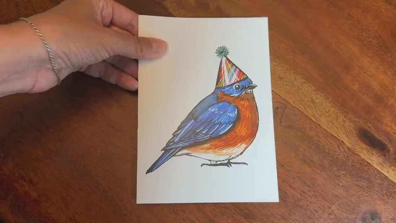 Bluebird Birthday Card, Bird Lover Gift, Mom Birthday Card, Grandma Birthday Card, Eastern Bluebird Card, Nature Lover Gift
