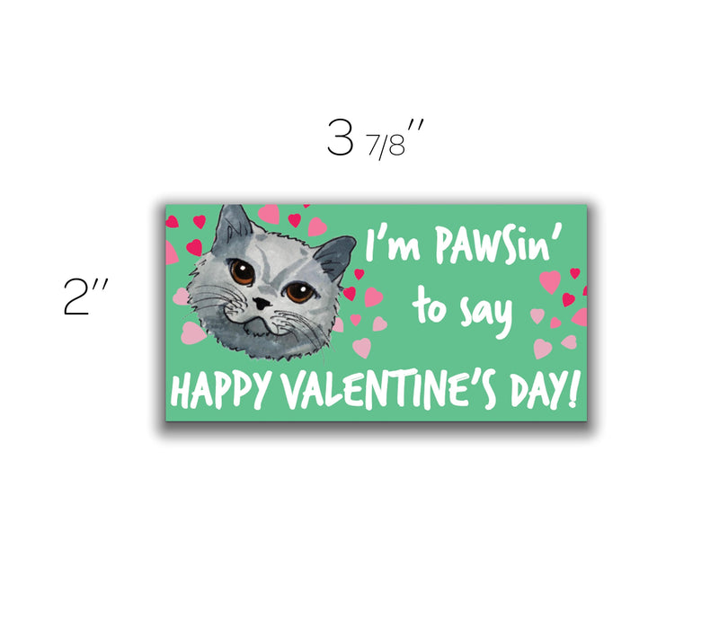 Printable Cat Valentines for Kids, PDF, for school